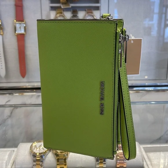 MICHAEL KORS LG DOUBLE ZIP WRISTLET Wallet Phone Case Holder
Lime
NWT - Picture 1 of 16